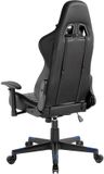 LogiLink Gamingstoel met RGB-verlichting, hoofd- en lendensteun, zwart