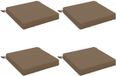 vidaXL Coussin d'assise SOEST 4 pcs 100% Polyester Taupe 50 x 50 x 7 cm