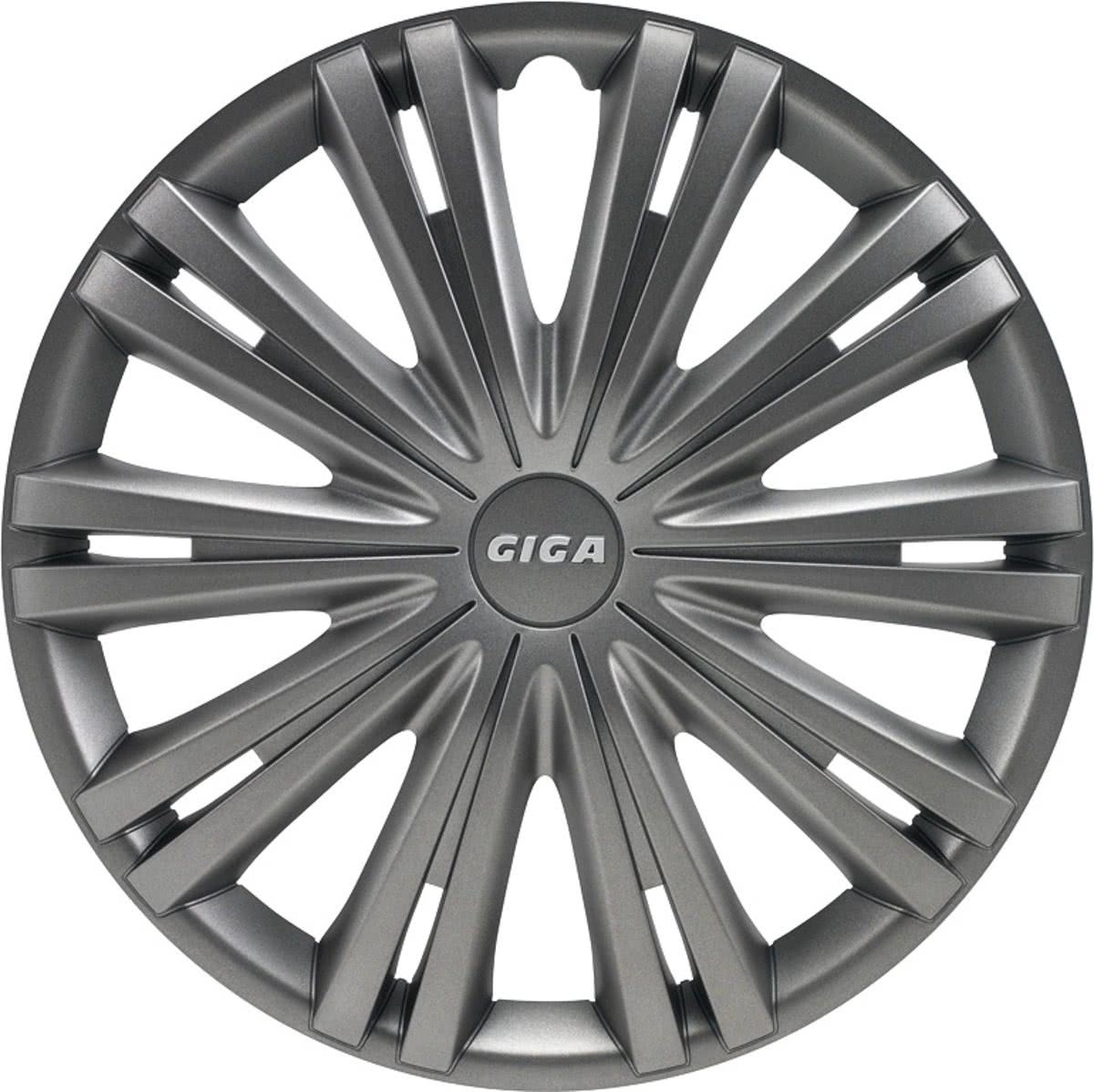 AutoStyle 4-Delige Wieldoppenset Giga 16-inch Gun-metal