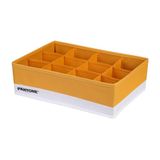 PANTONE™ Organizer voor kast en laden, ruimtebesparend, 1 stuk, 12 vakken voor beddengoed, accessoires, organizer, laden, badkamer, slaapkamer, organizer, kast, laden, opvouwbaar, 32 x 22 x 10 cm