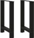 vidaXL Pieds de table - 2 pièces - 60x(72-73) cm - Acier - Noir