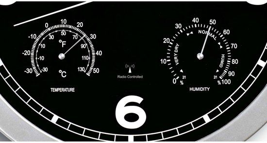 MAULdrive Wandklok 30RC - Zilver - Ø 30 cm