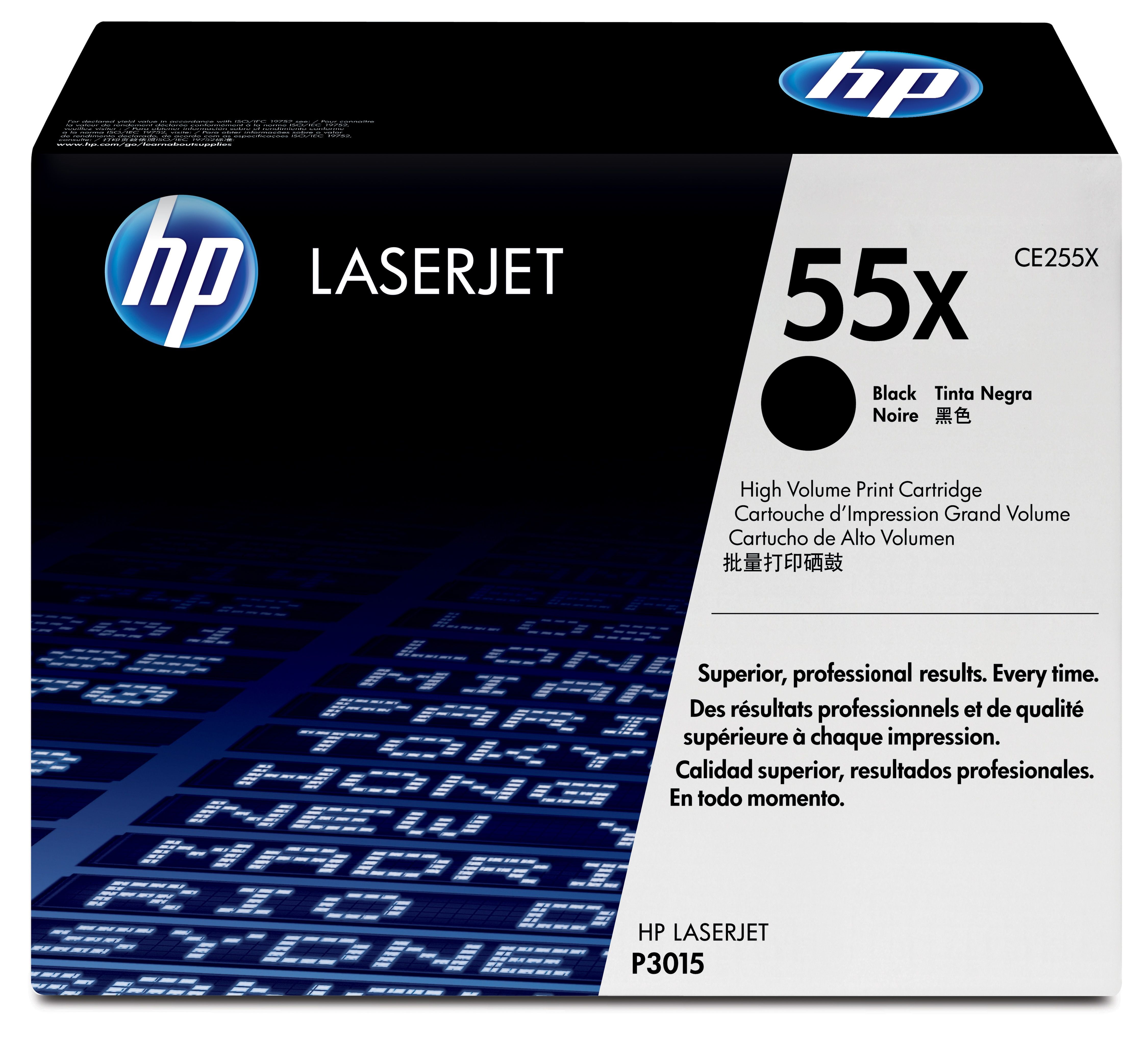 HP 55X Zwarte Toner Cartridge - CE255X - 12500 Pagina's - Origineel