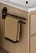 IPEA Handdoekhouder voor wandmontage of badkamermeubels, 2 plaatsen, geen boren nodig, 180 graden, modern design, dubbele beweegbare handdoekhouder, handdoekhouder om te plakken, voor badkamer, douche