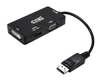 Watio Wave Converter - 3-in-1 converter voor VGA, DVI en HDMI, 15 cm, zwart