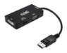 Watio Wave Converter - 3-in-1 converter voor VGA, DVI en HDMI, 15 cm, zwart