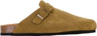 Natural World Sabots en cuir plats vert 38