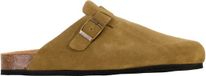 Natural World Sabots en cuir plats vert 38