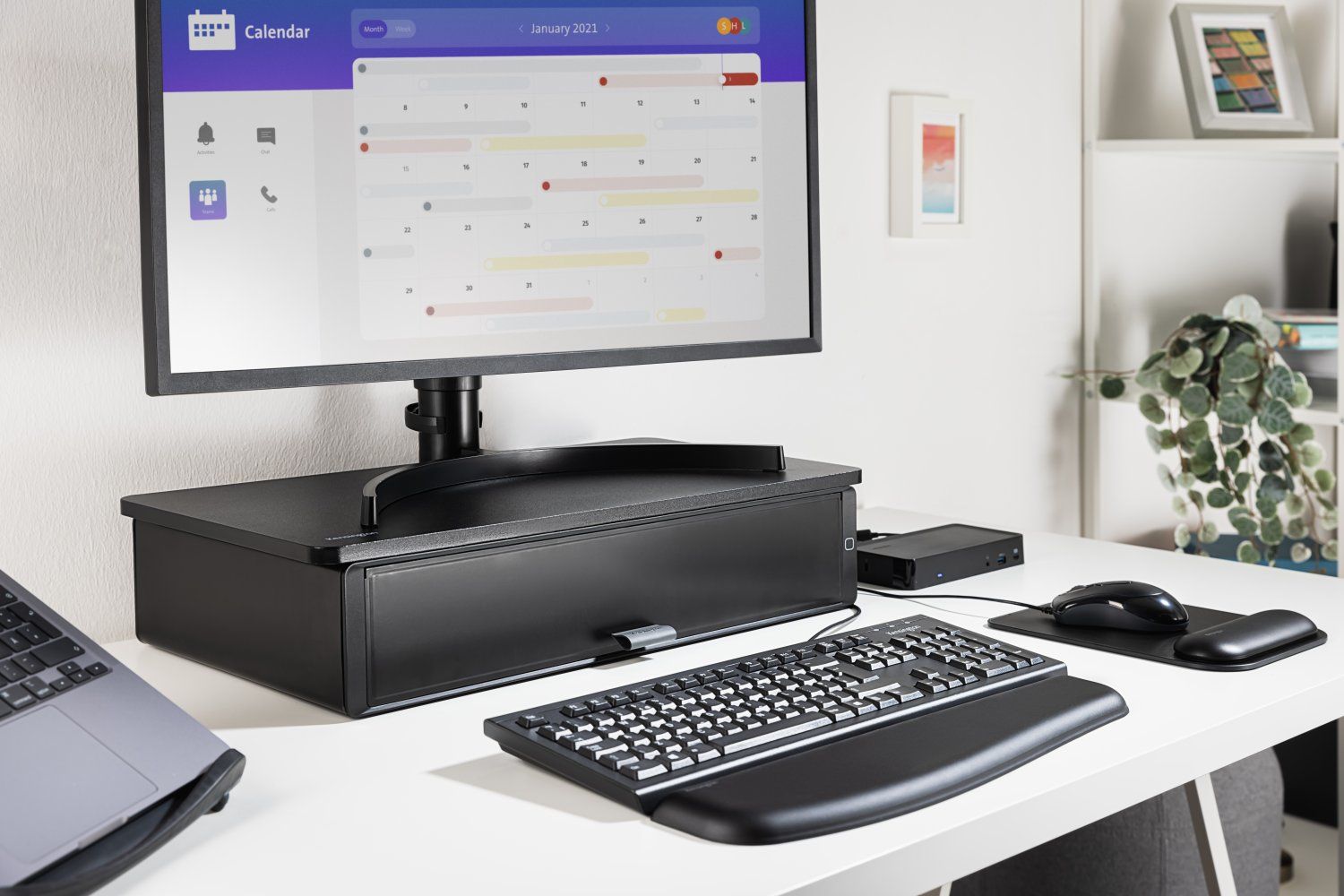 Kensington UVStand™ Monitorstandaard met UVC Sterilisatie Compartiment - Zwart