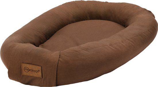 MorDesign Babynest 72x45 cm – Zachte Stof – Verhoogde Zijkanten – Bruin – Katoen