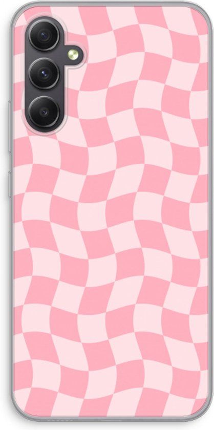 Case Company® - Samsung Galaxy A34 Case - Grid Roos - Soft Cover