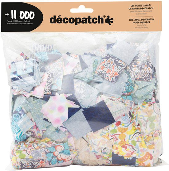 Décopatch Hobbypapier 3x3cm 11.000 stuks ass