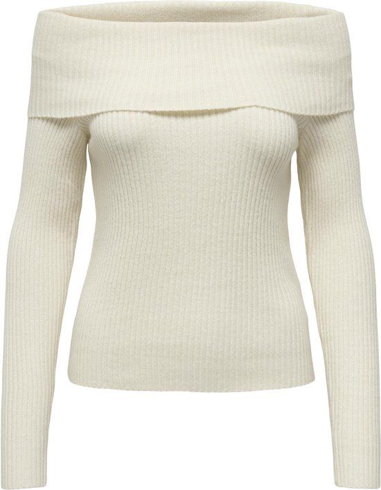 ONLY ONLKATIA LS OFF SHOULDER KNT NOOS Women's Sweater - Size S - Whitecap Gray;Melange