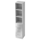 hjh OFFICE PRO Wandkast - Wit/Zilver - 40,6 x 42 x 200,4 cm - Signa G 7600 RE
