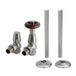Hudson Reed Windsor Nickel Satiné Rétro Thermostatique Droit Radiateur Vanne et Tuyauterie