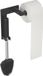 Unyqoos® Brosse de toilette en silicone 2-en-1 avec porte-rouleau de papier toilette intégré
