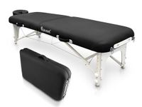 QUIRUMED Shiatsu-Bahre Opvouwbaar, van hout, 211 x 60 cm, zwart