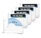 TUKA-i-AKUT 5X Tafelstandaard Acryl A4 Landschap, Magnetische Sluiting, Dubbelzijdige Signaalhouder Poster Houder, Tafelblad T Stand, Reclame Menu Kaart Sign Poster Brochure Foto, TKD8241-A4-W-5x