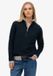 Superdry Dames Slouchy Gebreide Half-Zip Trui - Katoen - Maat 36 - Eclipse Navy