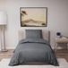 TRANKIELO® - Housse de couette 135x200 cm - Gris foncé - 100% microfibre - 2 pièces, certifié