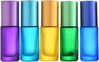 Shenzhen Haorui Industrial Technology Co., Ltd. Bouteilles à rouleau en verre multicolores pour huiles essentielles - 5 ml, rechargeables