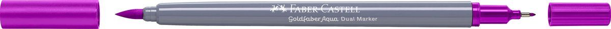 Faber-Castell Goldfaber Duo aquarelmarker - helder magenta 228 - brush / 0,4mm - FC-164598