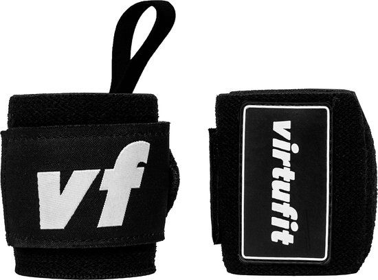 Virtufit Elastische Wrist Wraps - Zwart