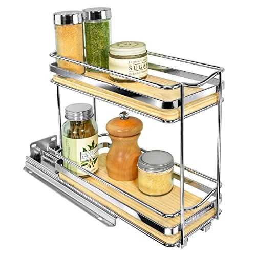 Lynk Professional Élite Uittrekbaar Kruidenrek Organizer - 4-1/4 inch - 2 Niveaus