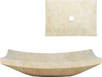 vidaXL Gootsteen 50x35x12 cm marmer crème