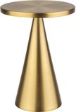 APS Tafellamp Cone Goud - oplaadbare ledlamp met laadstation en afstandsbediening - 18 cm