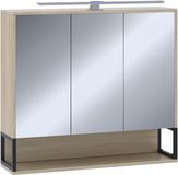 Vicco Vionna Badkamerspiegelkast – 80 x 71.5 cm Eiken/zwart