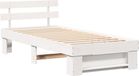 vidaXL Bedframe met hoofdeinde Wit 90 x 190 cm Massief grenenhout