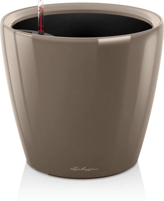 LECHUZA CLASSICO Premium LS 50 Plantenbak - Taupe Hoogglans - ALL-IN-ONE Set