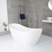 Hudson Reed Otterton Baignoire îlot Ovale Moderne Blanc Brillant Double Face 183cm x 71cm