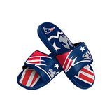 FOCO New England Patriots NFL Colorblock Big Logo Gel Slides voor heren - M
