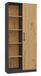 Armoire sans marque - Chêne anthracite 8 étagères - Armoire de rangement-Bibliothèque