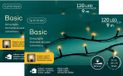 Lumineo Kerstverlichting - 2x - 120 leds - klassiek warm wit - 900 cm - zwart snoer - timer en dimmer