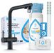 Ari robinetterie cuisine Venom, noir mat, robinet de cuisine extractible. Incluant système de filtration d'eau Dafi D1, modèle sous-encastré