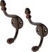 Merkloos Luxe Kapstokhaken / Jashaken - 3x - Retro Roest Look - Bruin - Aluminium - 15 x 3,5 cm