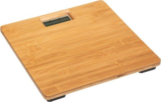 5ive Bamboo weegschaal - digitaal - 28 x 28 cm - bruin