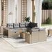 Prolenta Maison Exclusive - Tuinset voor in de tuin, bestaande uit 11 delen, met kussens, beige, van polyrotan