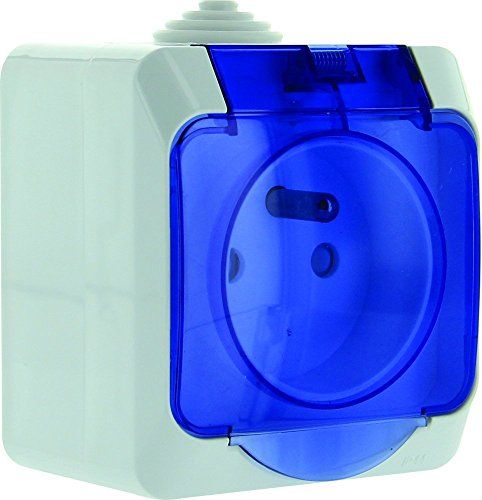 SCHNEIDER ELECTRIC SC5SHN0212438 stopcontact, 2-polig + aarde, wit/blauw, 3680 W, 230 V, wit