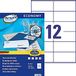EUROPE 100 - Doos met 1200 zelfklevende multifunctionele etiketten, wit, 105 x 48 mm, compatibel met lasers, inkjet en kopieerapparaat