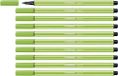 STABILO Pen 68 hoogwaardige viltstiften, lichtgroen, 10 stuks