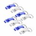 Merkloos / Sans marque Flessen openers met sleutelhanger - 10x stuks - zilver en blauw - 6 cm - combi set