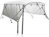 vidaXL Biminitop 4 bogen met mesh zijwanden 243x(230-244)x137 cm Wit Polyester