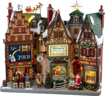 Lemax - 'Wintergarten Lane' - Verlicht gebouw - Werkt op batterijen - PVC - Neutral - 05701