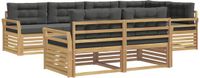 vidaXL Buiten bankenset 7 st Wit en antracietkleurig Polyester