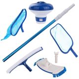 Kit de nettoyage de piscine - Ensemble de 6 pièces avec manche télescopique en aluminium