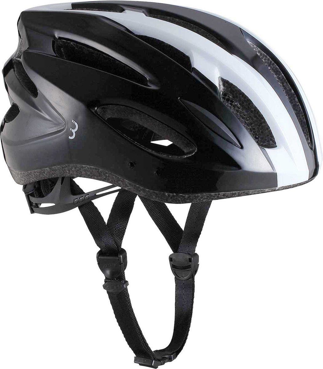 BBB Cycling Condor Racefiets Helm – MTB Helm – Wielrenhelm – Sporthelm – Zwart/Wit – Maat M